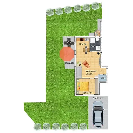 Gesamte In Mit Eigener Terrasse By Interhome 아파트 버헤브
